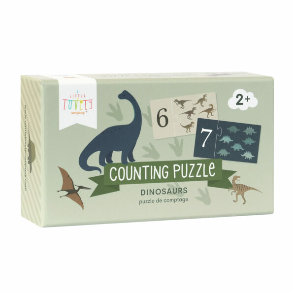 A Little Lovely Company, 2MoM, számpárosító puzzle, játék, fejlesztő játék, kirakó, dinoszaurusz, készségfejlesztő játék